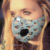 Pug dog filter activated carbon pm 2,5 face mask