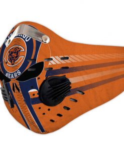 Skull chicago bears filter activated carbon face mask 2