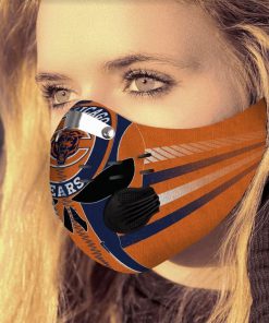 Skull chicago bears filter activated carbon face mask 4