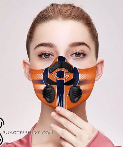 Skull chicago bears logo filter activated carbon face mask