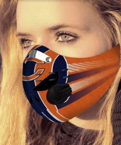 Skull chicago bears logo filter activated carbon face mask 3