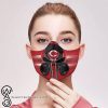 Skull cincinnati reds filter activated carbon face mask