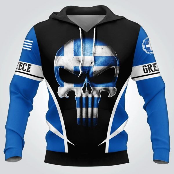 Skull greece a place your feet may leave full over printed hoodie 2