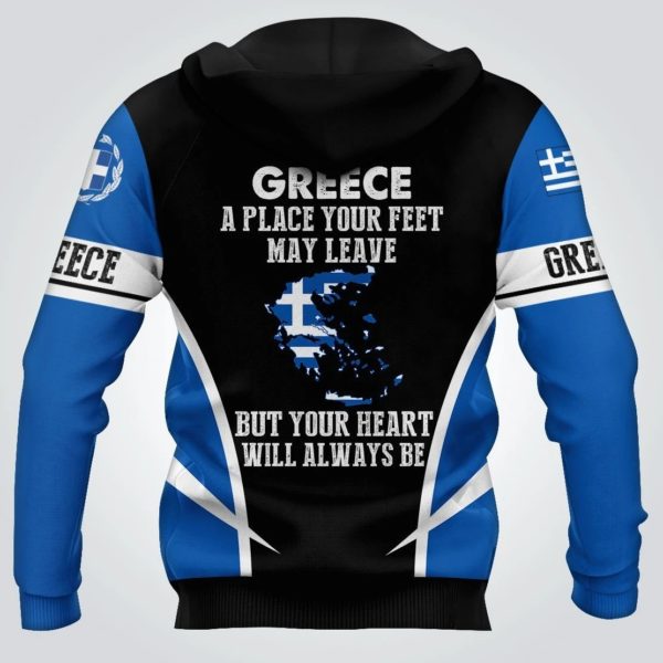 Skull greece a place your feet may leave full over printed hoodie 3
