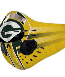 Skull green bay packers logo filter activated carbon face mask 4