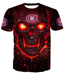Skull montreal canadiens full over print tshirt