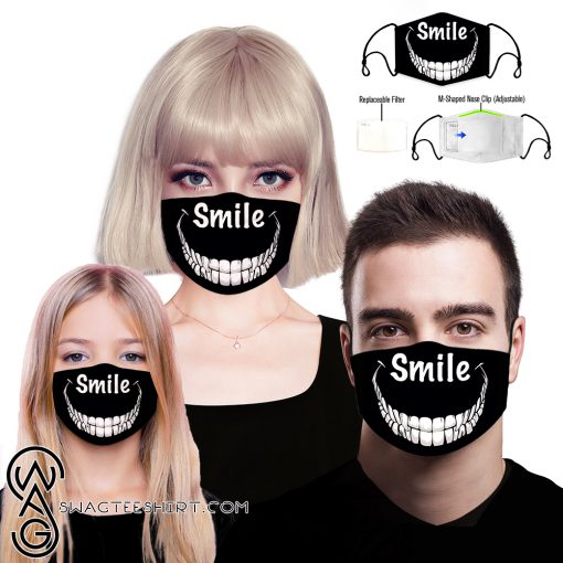 Skull smile full printing face mask
