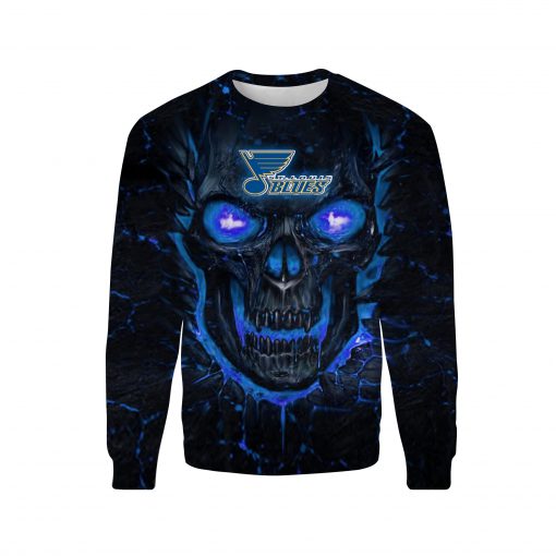 Skull st louis blues full over print sweatshirt