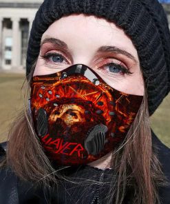 Slayer rock band carbon pm 2,5 face mask 1