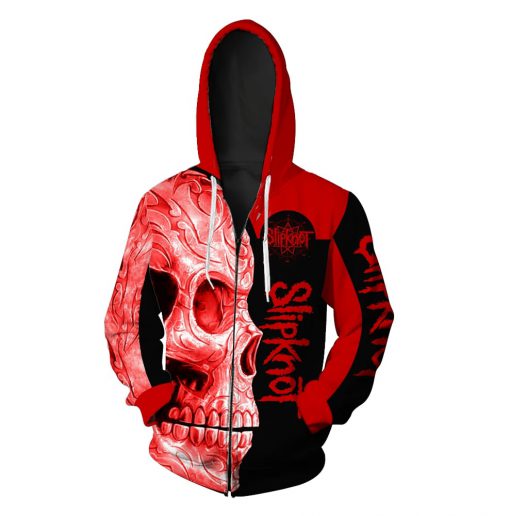 Slipknot sugar skull full over print zip hoodie