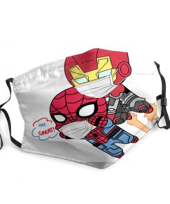Spider-man and iron man anti-dust face mask 1