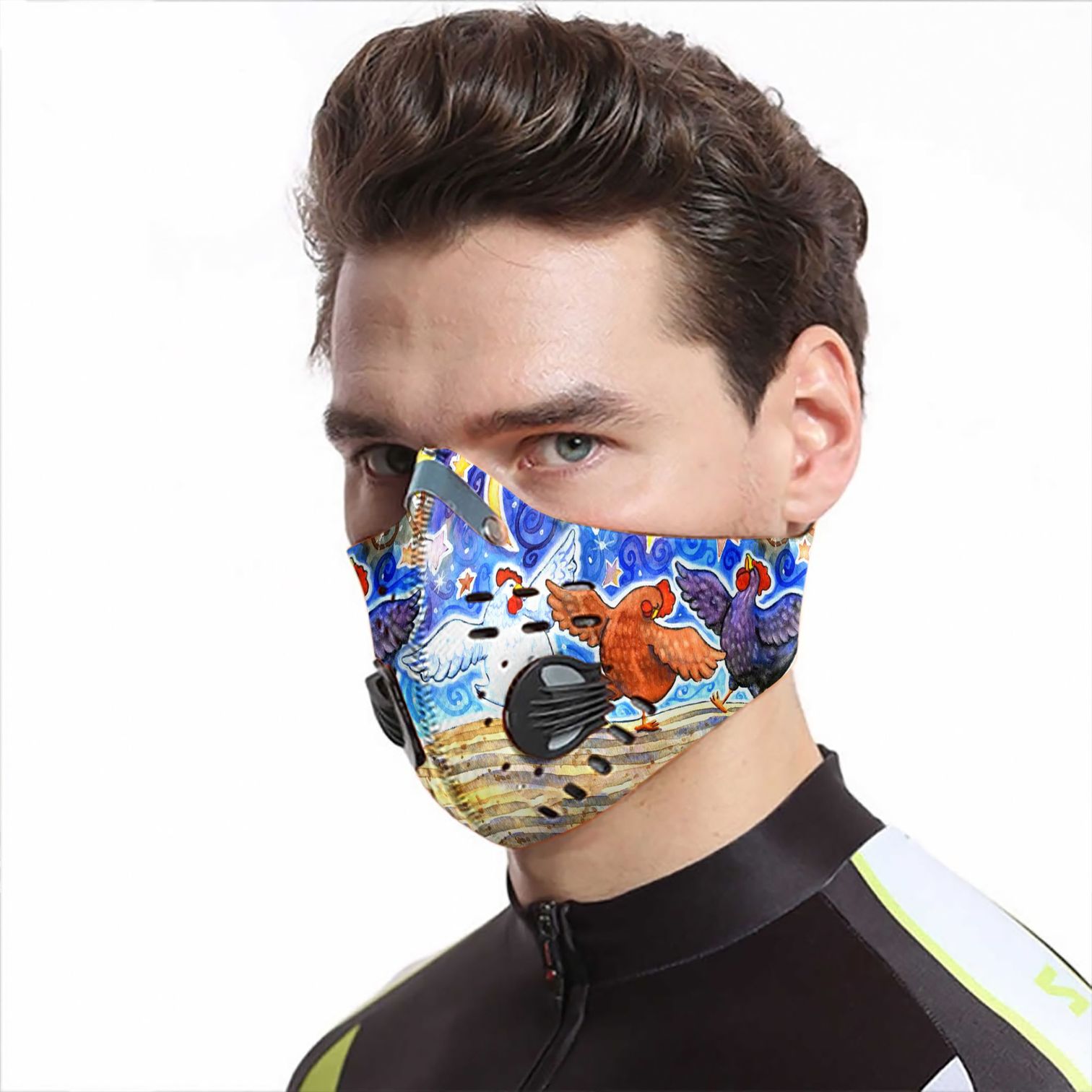 The chicken dance carbon pm 2,5 face mask 3