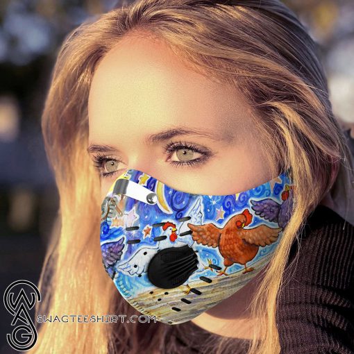 The chicken dance carbon pm 2,5 face mask