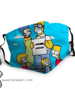 The simpsons stay home stay safe anti-dust face mask