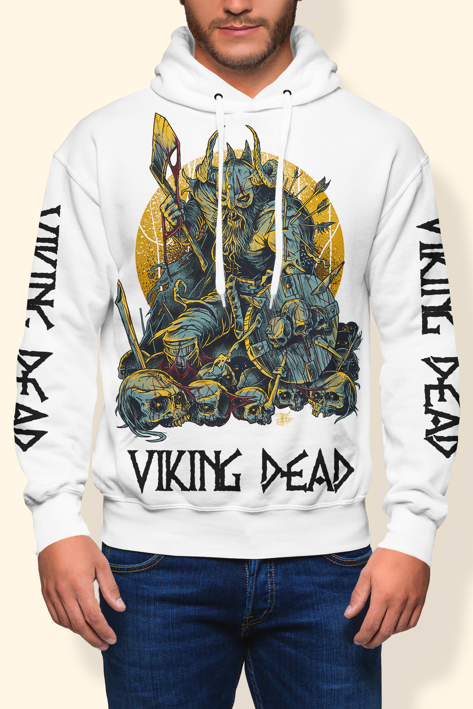 The viking dead full over printed hoodie 3