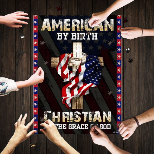 American by birth christian by the grace of God jigsaw puzzle 1