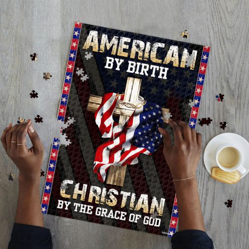 American by birth christian by the grace of God jigsaw puzzle 2