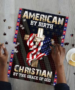 American by birth christian by the grace of God jigsaw puzzle 3
