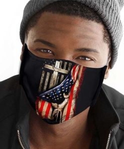 American flag in god we trust anti-dust cotton face mask 1