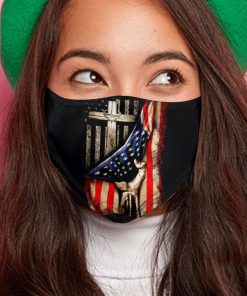 American flag in god we trust anti-dust cotton face mask 2