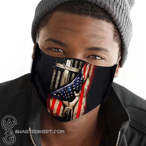 American flag in god we trust anti-dust cotton face mask