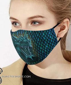 Blue dragon anti-dust cotton face mask
