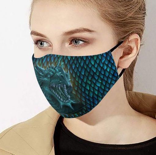 Blue dragon anti-dust cotton face mask 3