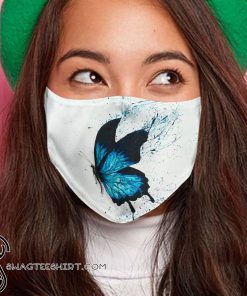 Butterfly art watercolor anti-dust cotton face mask