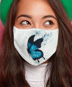 Butterfly art watercolor anti-dust cotton face mask 3