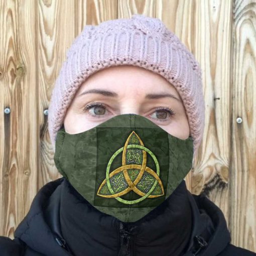 Celtic trinity knot anti-dust cotton face mask 1