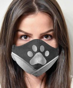 Dog lover dog paw metal anti-dust cotton face mask 1