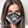 Dog lover dog paw metal anti-dust cotton face mask