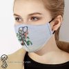 Floral hairstylist scissors anti-dust cotton face mask