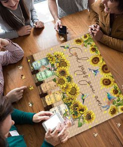 God says you are Sunflower Hummingbirds jigsaw puzzle 3