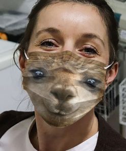 Happy alpaca face anti-dust cotton face mask 1