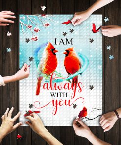 I am always with you red cardinal jigsaw puzzle 1