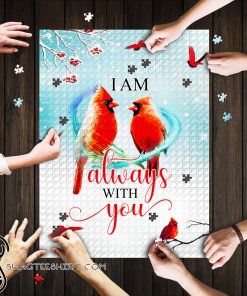 I am always with you red cardinal jigsaw puzzle