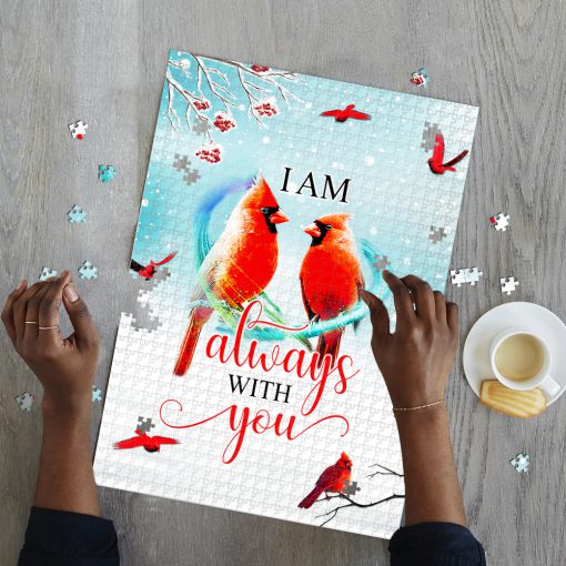 I am always with you red cardinal jigsaw puzzle 3
