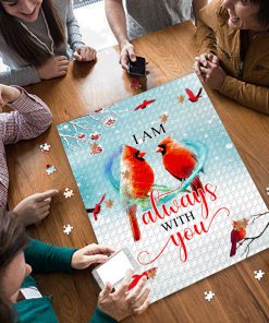I am always with you red cardinal jigsaw puzzle 4