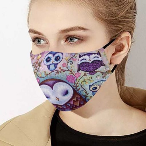 Love cute owls anti-dust cotton face mask 4