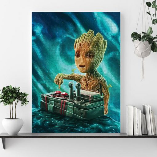Marvel baby groot button jigsaw puzzle 1