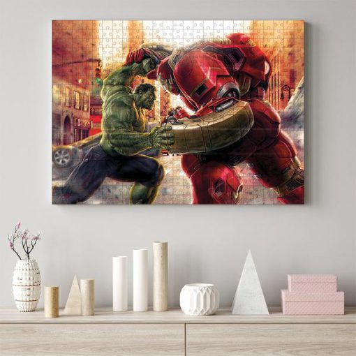 Marvel's avengers hulk vs hulkbuster iron man jigsaw puzzle 2