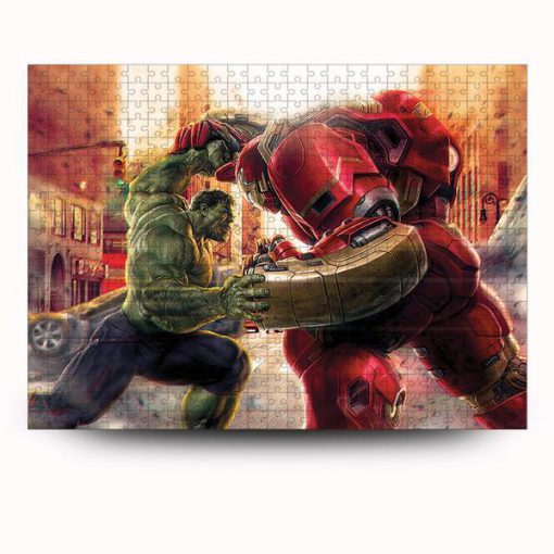 Marvel's avengers hulk vs hulkbuster iron man jigsaw puzzle 4