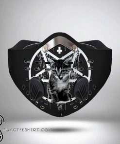 Satanic cat filter activated carbon face mask