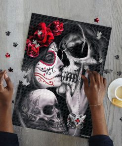 Skull tattoos dead kiss jigsaw puzzle 3
