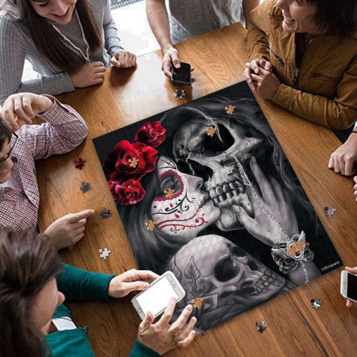Skull tattoos dead kiss jigsaw puzzle 4