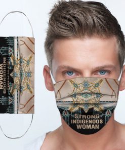 Strong indigenous woman native american cotton face mask 1