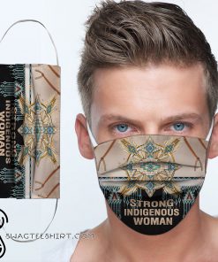 Strong indigenous woman native american cotton face mask