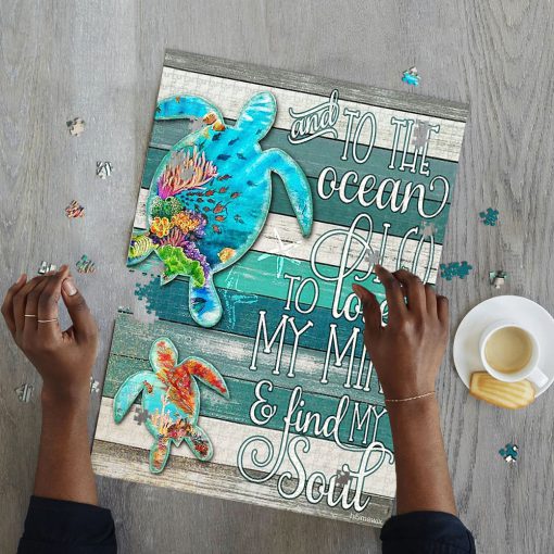 Turtles and to the ocean i go to lose my mind jigsaw puzzle 2