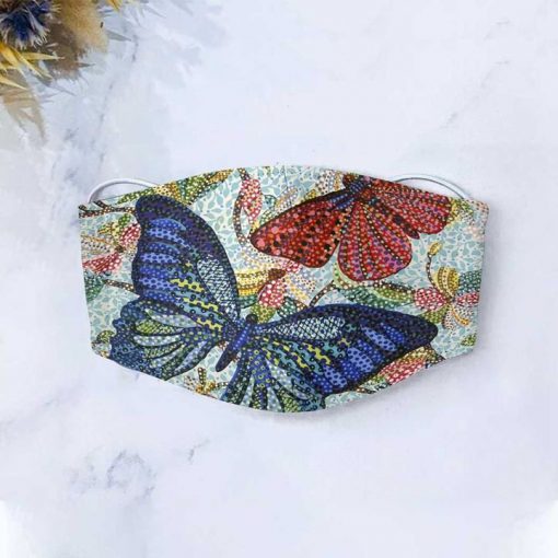 Vintage butterfly anti-dust cotton face mask 1